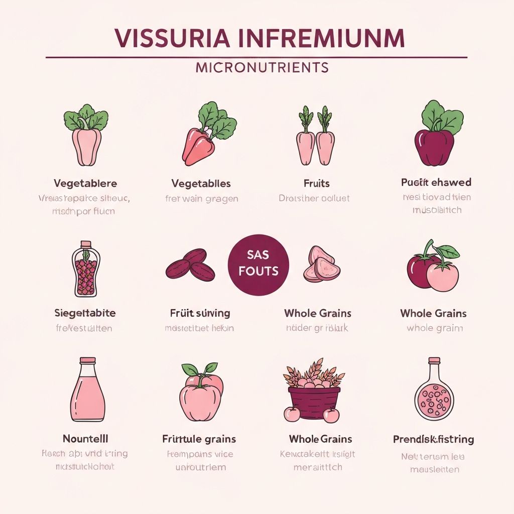 Visuelle Übersicht Lebensmittel und Nährstoffe